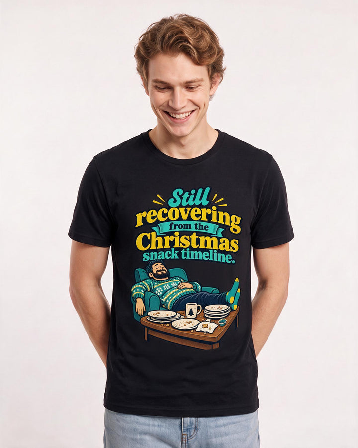 Christmas Black T-Shirt for Men – Holiday Theme Graphic Tee product image 1