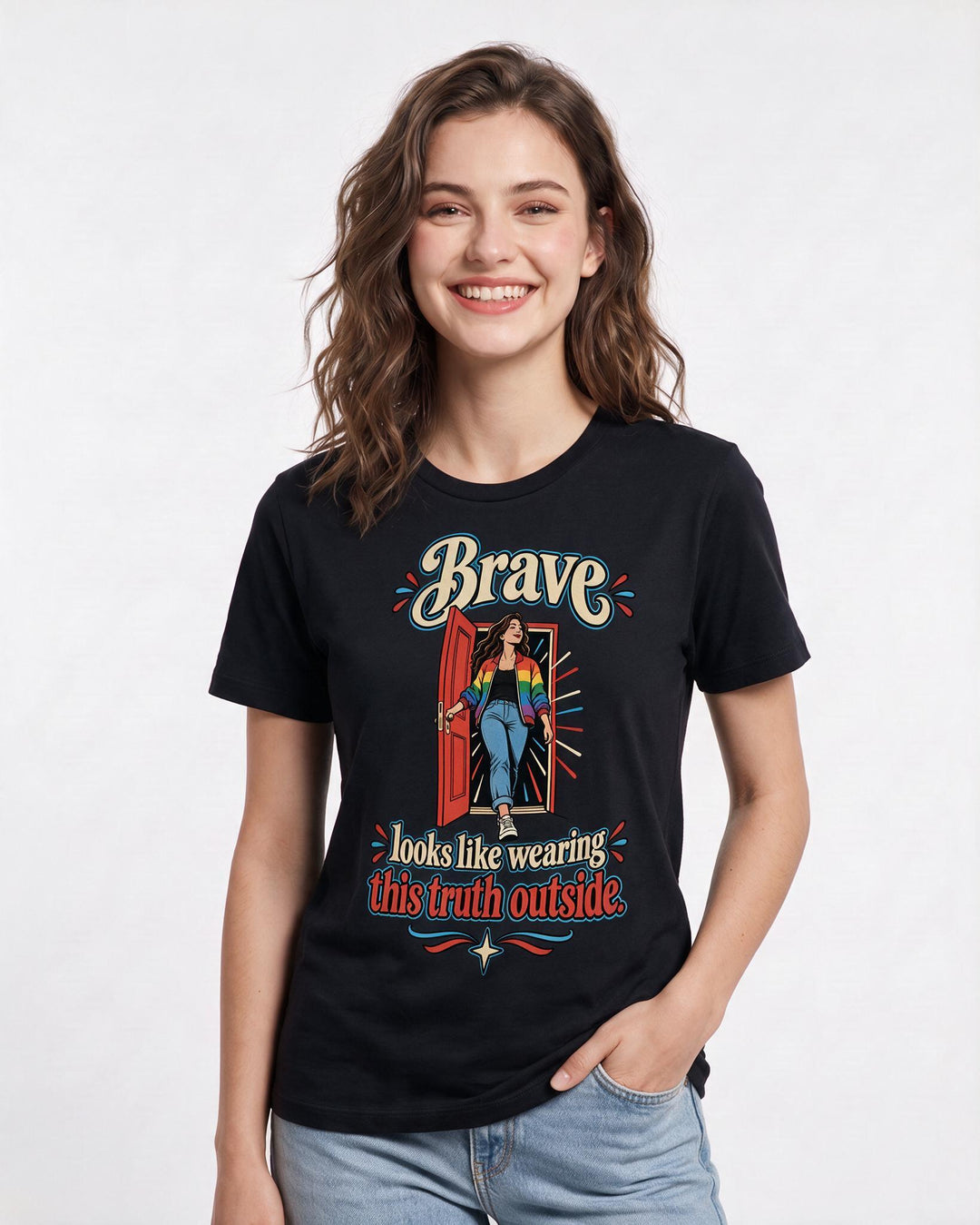 Pride Black T-Shirt for Women – Everyday Expression Graphic Tee product image 1
