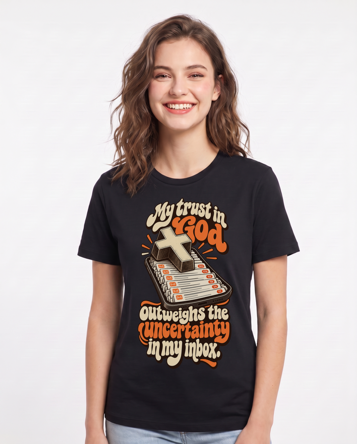 Christian Faith Black T-Shirt for Women – Everyday Expression Graphic Tee product image 3