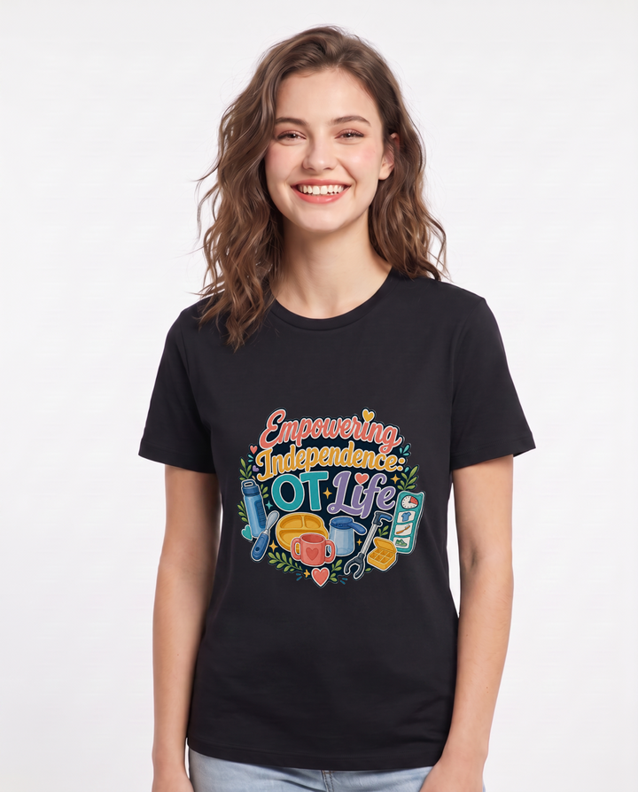 Empowering Independence: OT Life Women's Black T-Shirt product image 2
