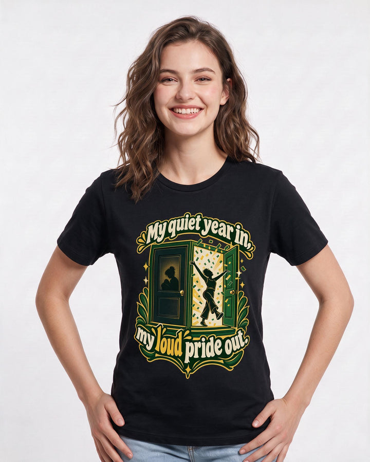 Pride Black T-Shirt for Women – Everyday Expression Graphic Tee product image 1