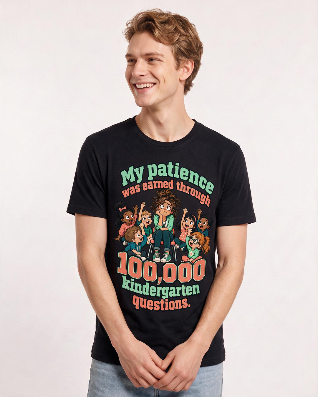 Teacher Black T-Shirt for Men – Everyday Expression Graphic Tee product image 1