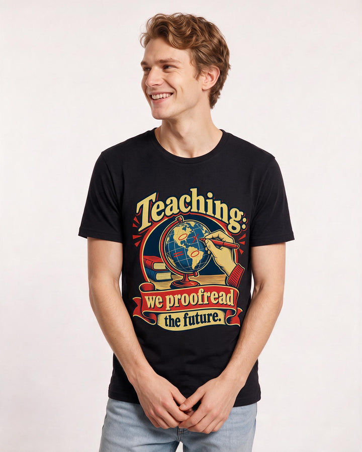 Teacher Black T-Shirt for Men – Everyday Expression Graphic Tee product image 1