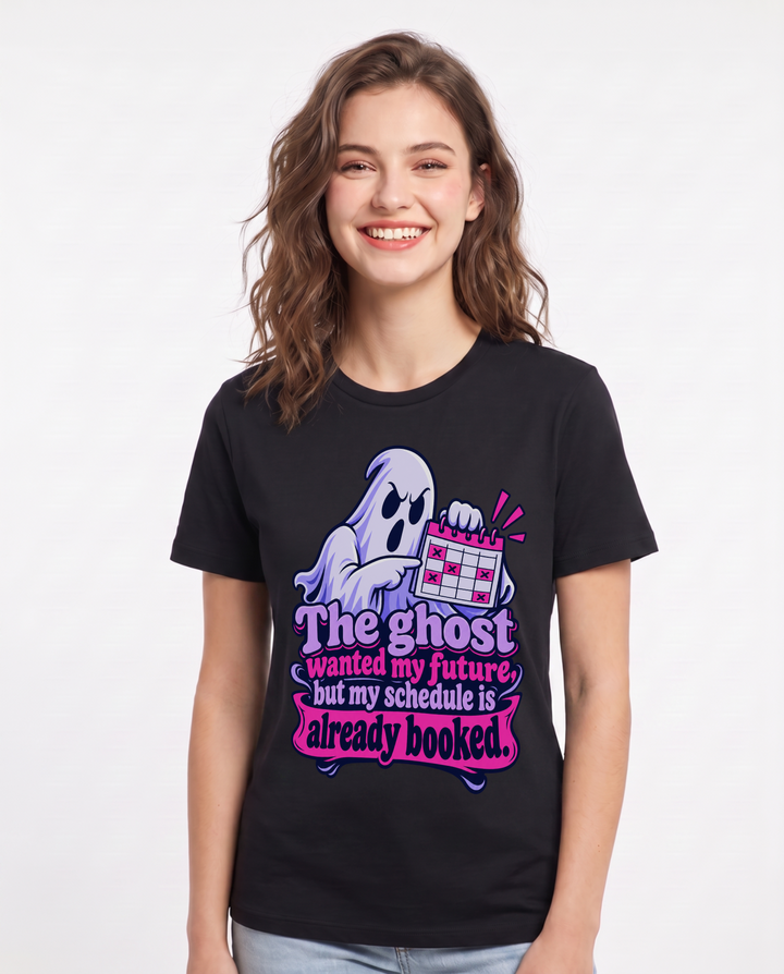 Halloween Black T-Shirt for Women – Halloween Theme Graphic Tee product image 3