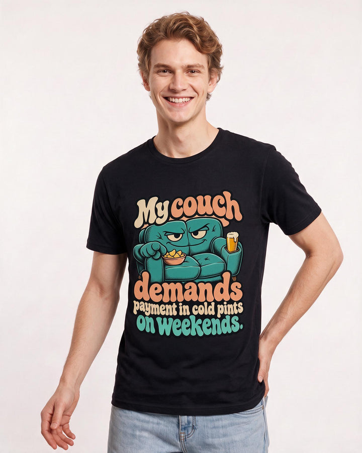 Beer Black T-Shirt for Men – Everyday Expression Graphic Tee product image 1