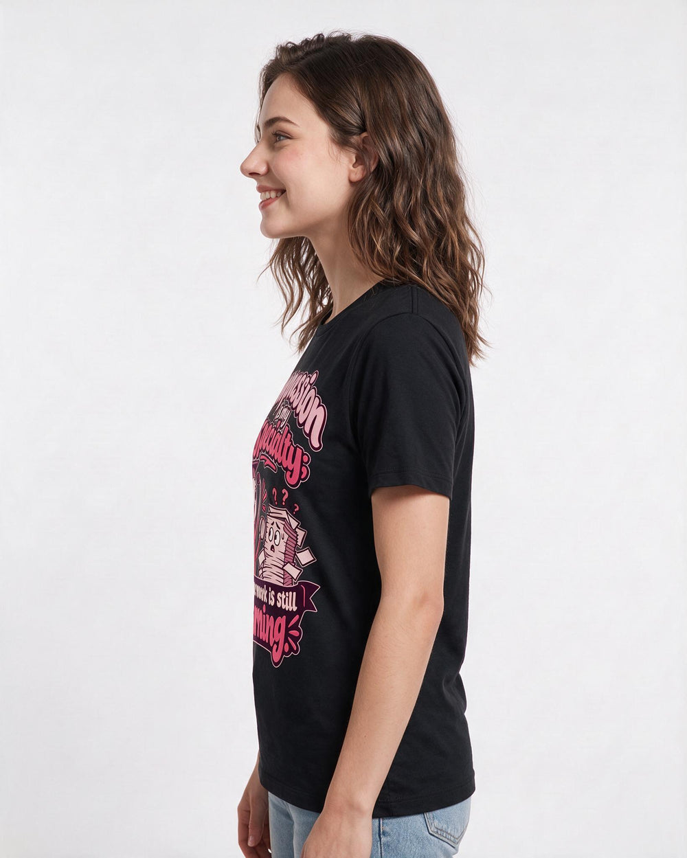 Nurse Black T-Shirt for Women – Nursing Life Graphic Tee product image 2