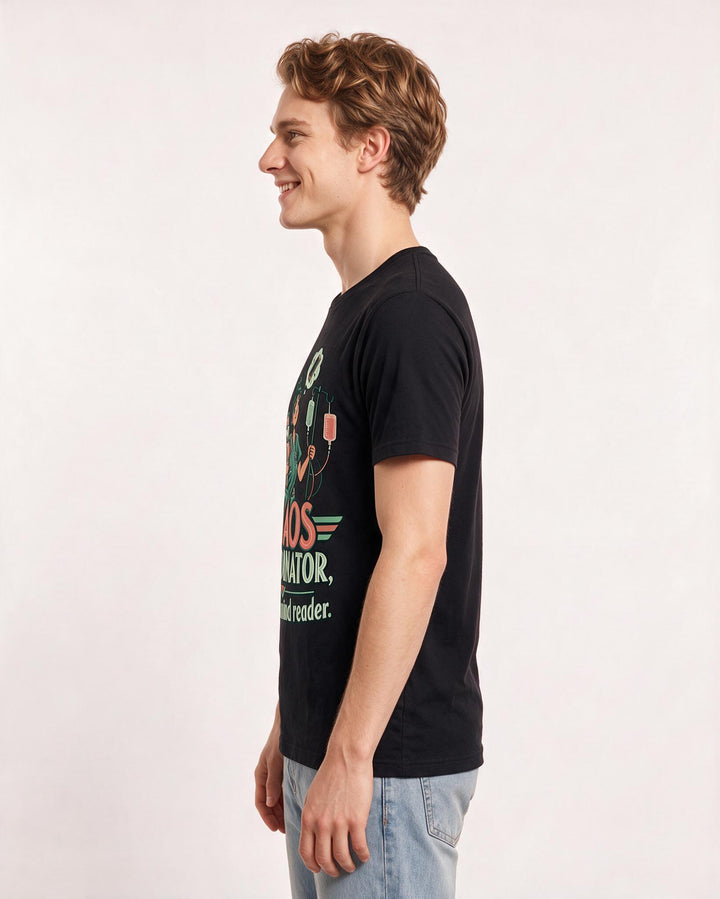 Nurse Black T-Shirt for Men – Nursing Life Graphic Tee product image 2