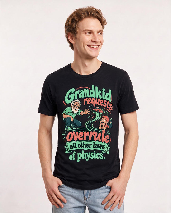 Grandparent Black T-Shirt for Men – Everyday Expression Graphic Tee product image 1