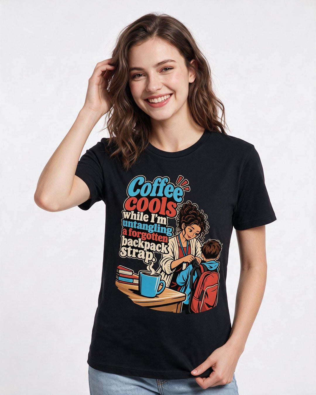 Teacher Black T-Shirt for Women – Everyday Expression Graphic Tee product image 1