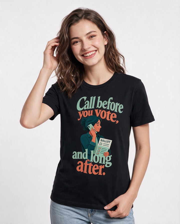 Political Statement Black T-Shirt for Women – Everyday Expression Graphic Tee product image 1