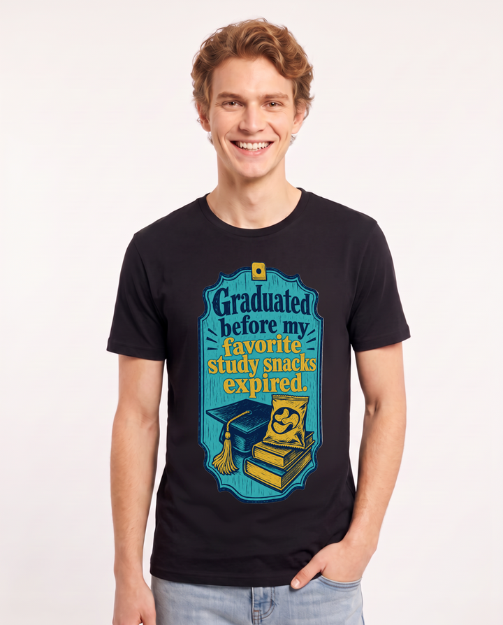 Graduation Gift Men's Black T-Shirt - Graduated before my favorite product image 1