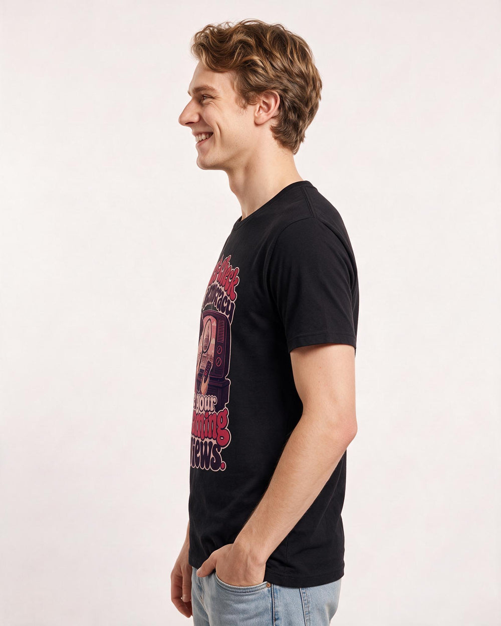 Political Statement Black T-Shirt for Men – Everyday Expression Graphic Tee product image 2