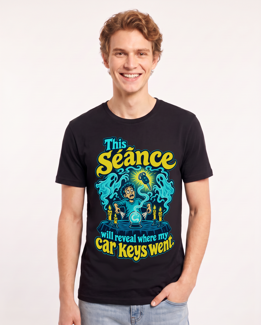 Halloween Black T-Shirt for Men – Halloween Theme Graphic Tee product image 3