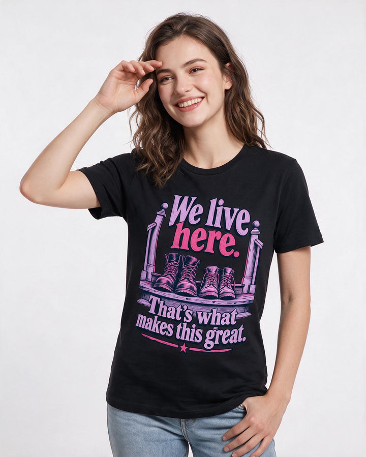 Patriotic Black T-Shirt for Women – Everyday Expression Graphic Tee product image 1