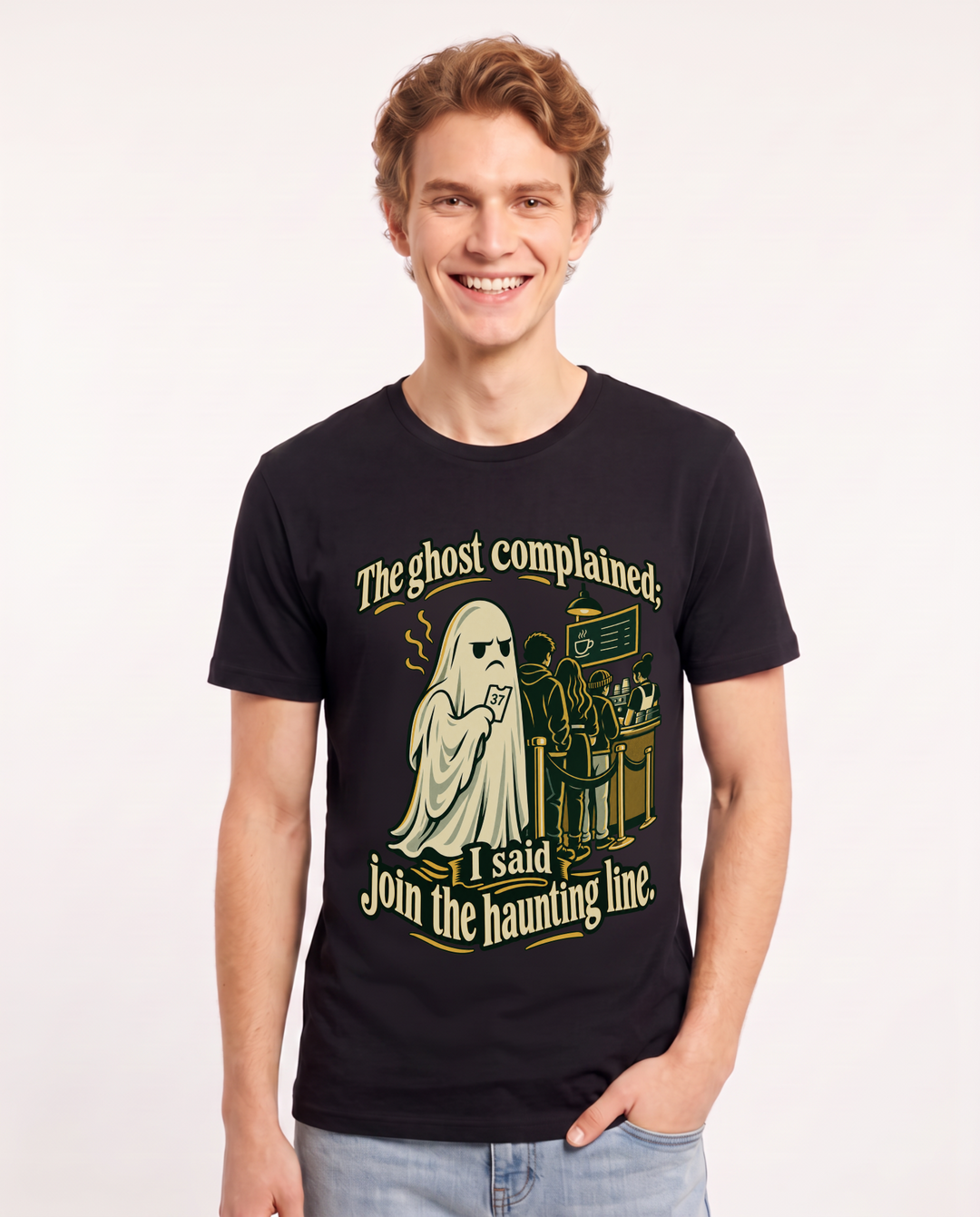 Halloween Black T-Shirt for Men – Halloween Theme Graphic Tee product image 3