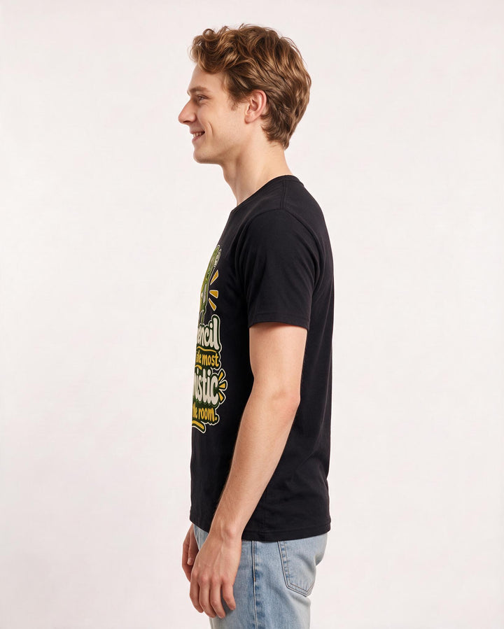 Teacher Black T-Shirt for Men – Everyday Expression Graphic Tee product image 2