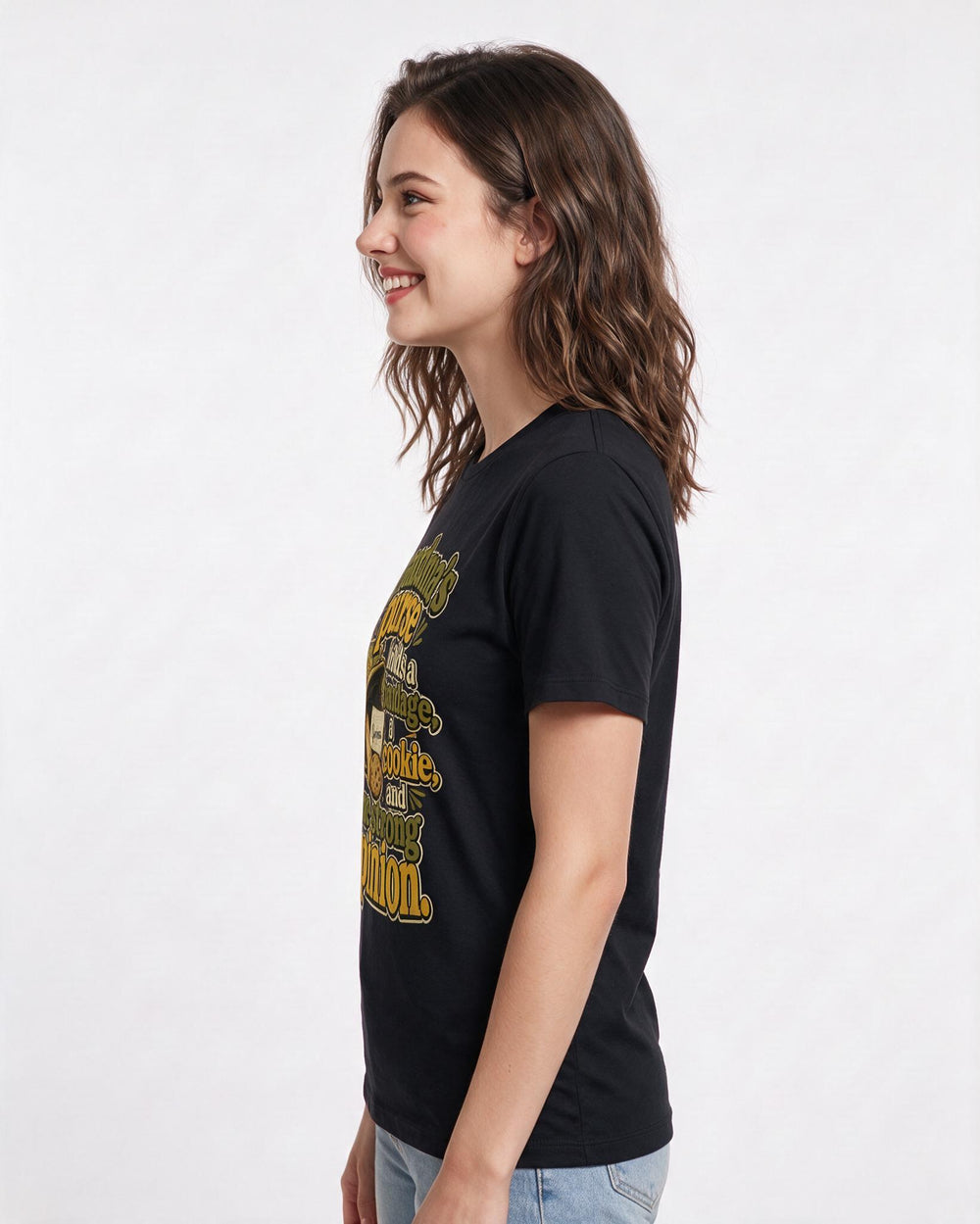 Grandparent Black T-Shirt for Women – Everyday Expression Graphic Tee product image 2