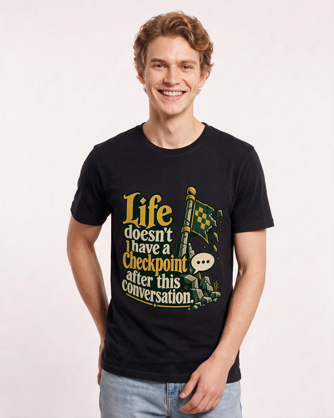 Gaming Black T-Shirt for Men – Game Night Graphic Tee product image 1
