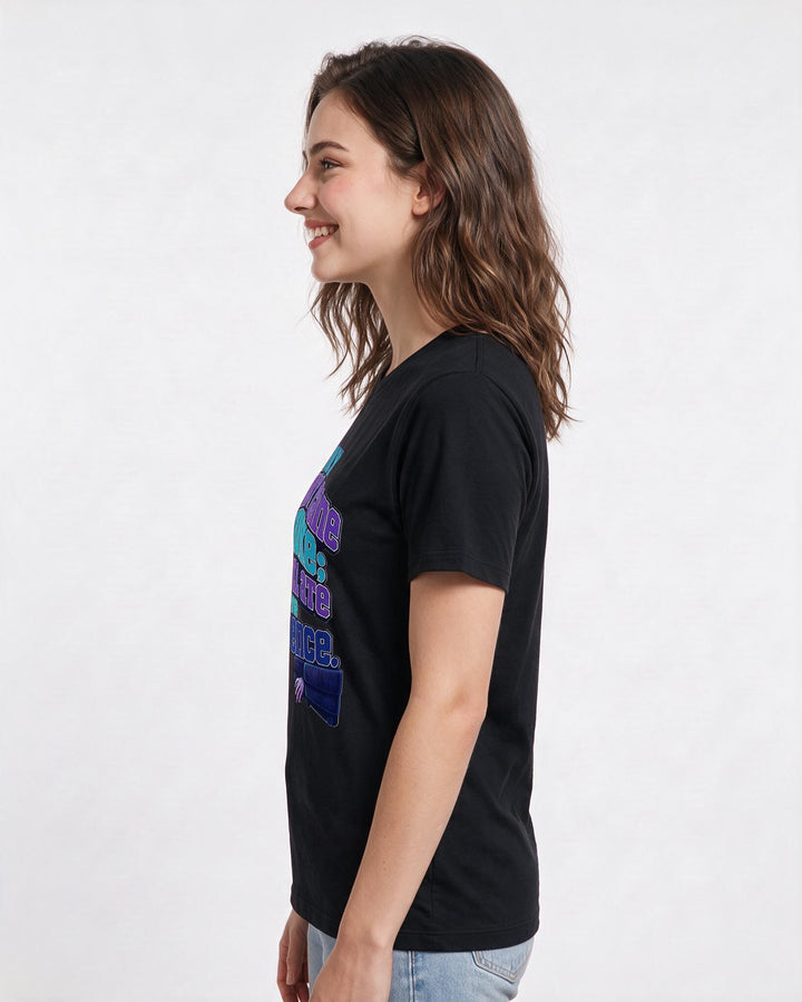 Christmas Black T-Shirt for Women – Holiday Theme Graphic Tee product image 2