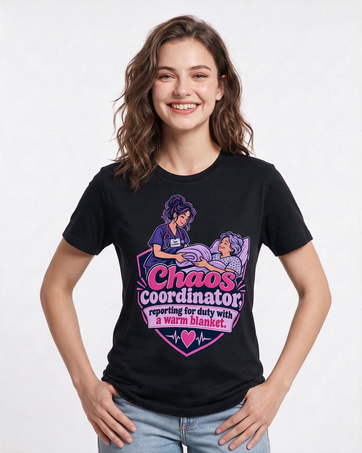 Nurse Black T-Shirt for Women – Nursing Life Graphic Tee product image 1