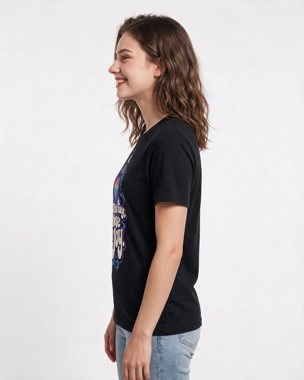 Pride Black T-Shirt for Women – Everyday Expression Graphic Tee product image 2