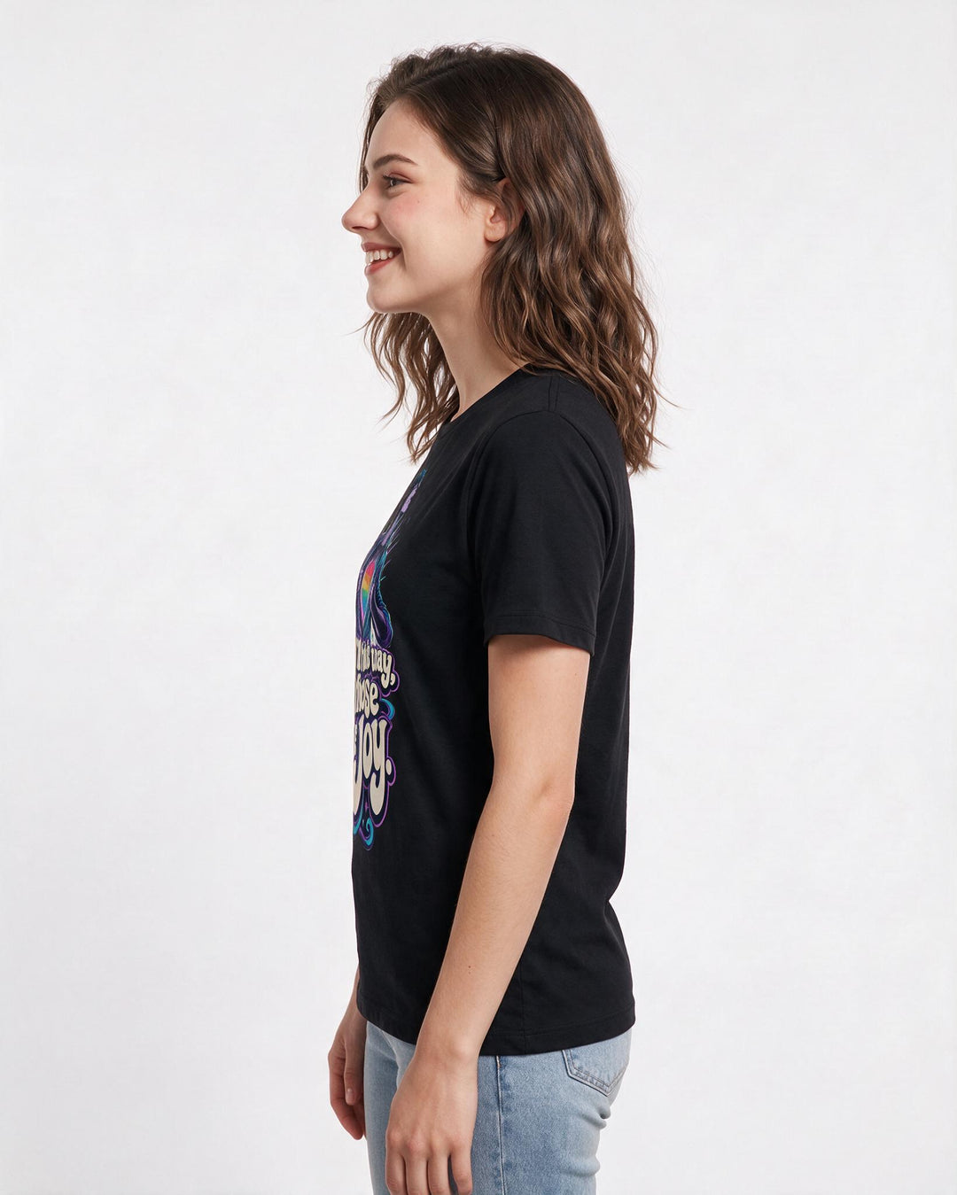 Pride Black T-Shirt for Women – Everyday Expression Graphic Tee product image 2