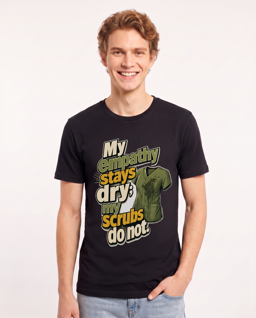 Nurse Black T-Shirt for Men – Nursing Life Graphic Tee product image 3