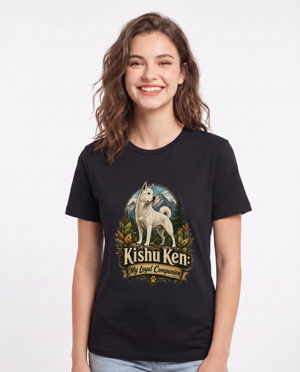 Kishu Ken: My Loyal Companion Women's Black T-Shirt product image 2