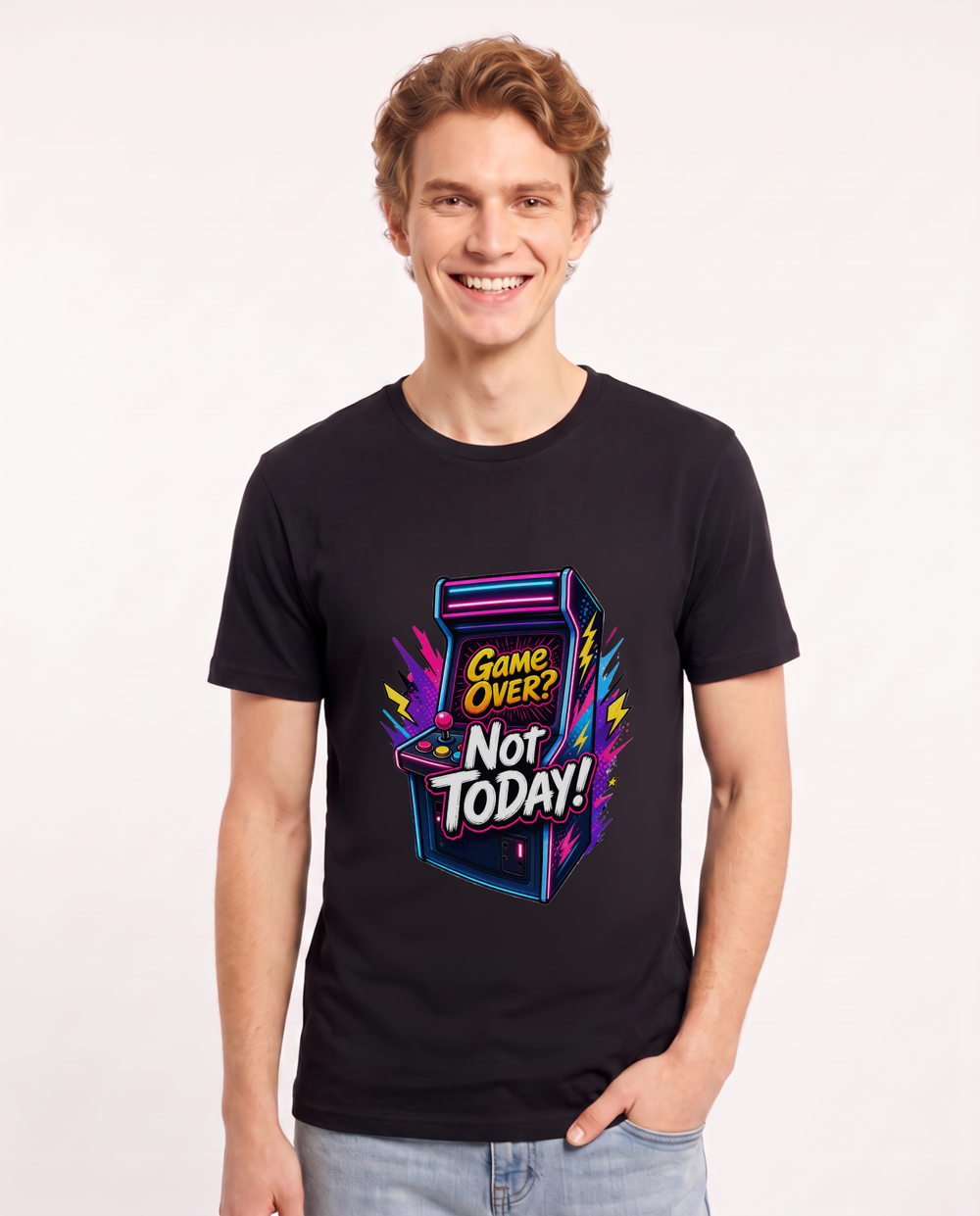 Game Over? Not Today! Men's Black T-Shirt product image 2