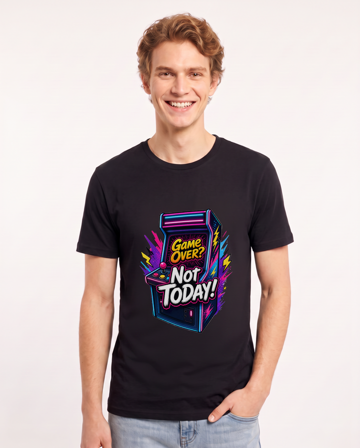 Game Over? Not Today! Men's Black T-Shirt product image 2