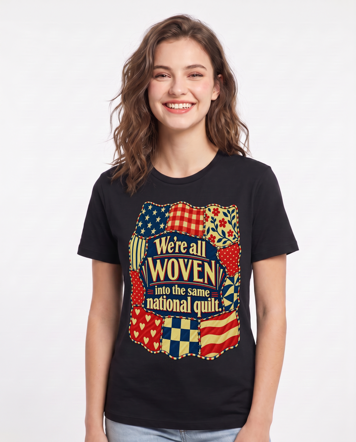 Patriotic Black T-Shirt for Women – Everyday Expression Graphic Tee product image 3