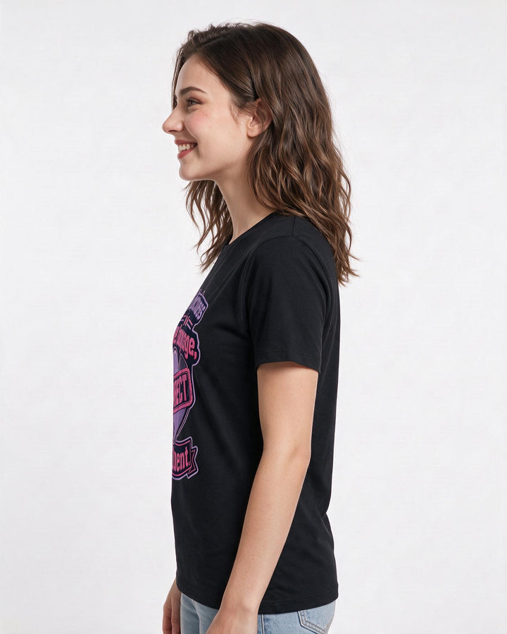 Neurodiversity Black T-Shirt for Women – Everyday Expression Graphic Tee product image 2