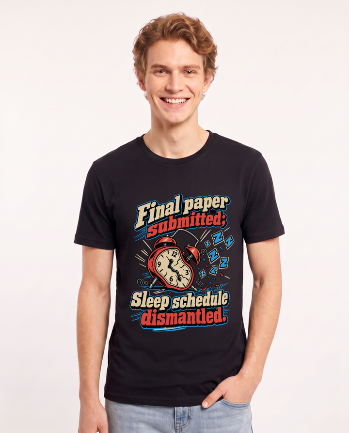 Graduation Black T-Shirt for Men – Everyday Expression Graphic Tee product image 3