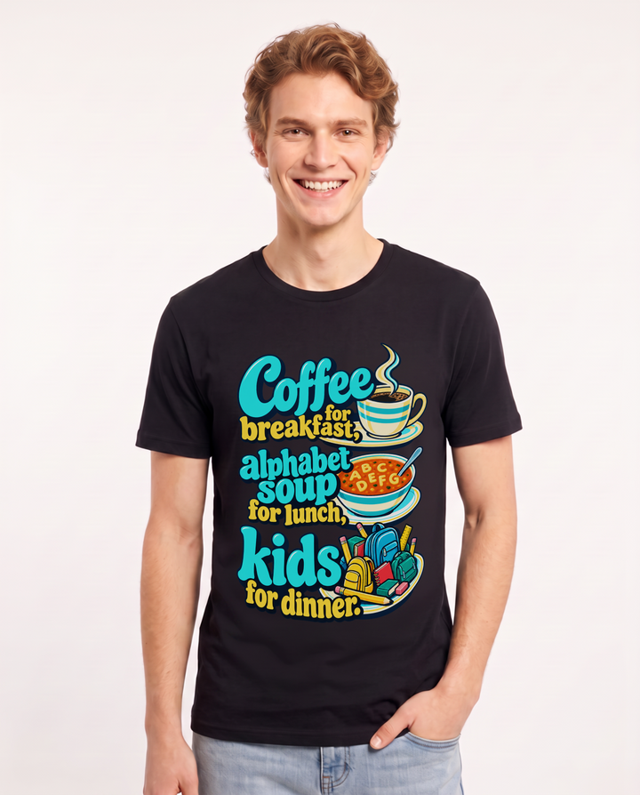 Teacher Black T-Shirt for Men – Everyday Expression Graphic Tee product image 3