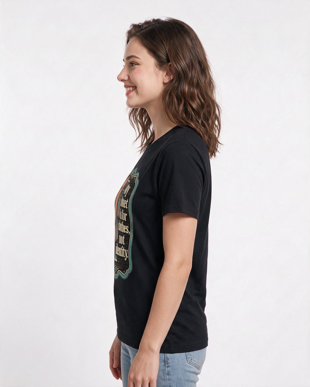 Pride Black T-Shirt for Women – Everyday Expression Graphic Tee product image 2