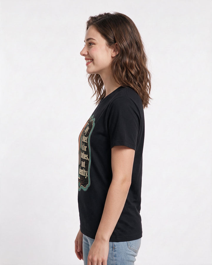 Pride Black T-Shirt for Women – Everyday Expression Graphic Tee product image 2