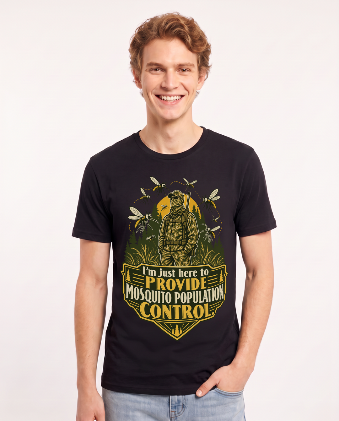 Hunting Black T-Shirt for Men – Everyday Expression Graphic Tee product image 3