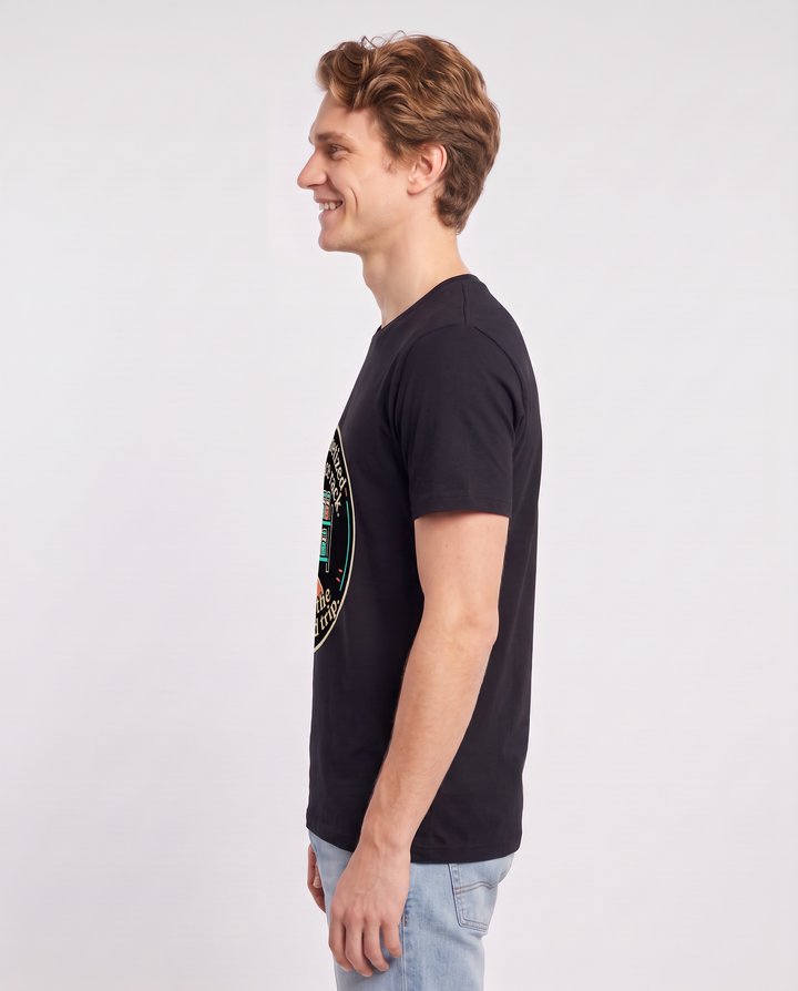 I alphabetized the spice rack. Missed the whole road trip. Men's Black T-Shirt product image 3