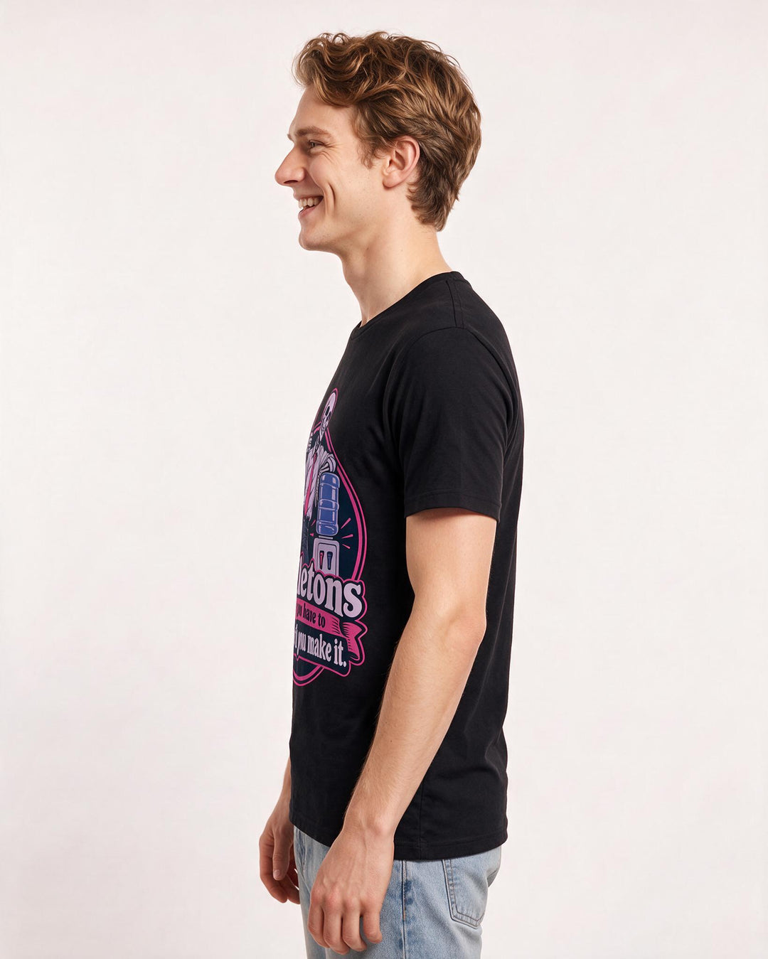 Halloween Black T-Shirt for Men – Halloween Theme Graphic Tee product image 2