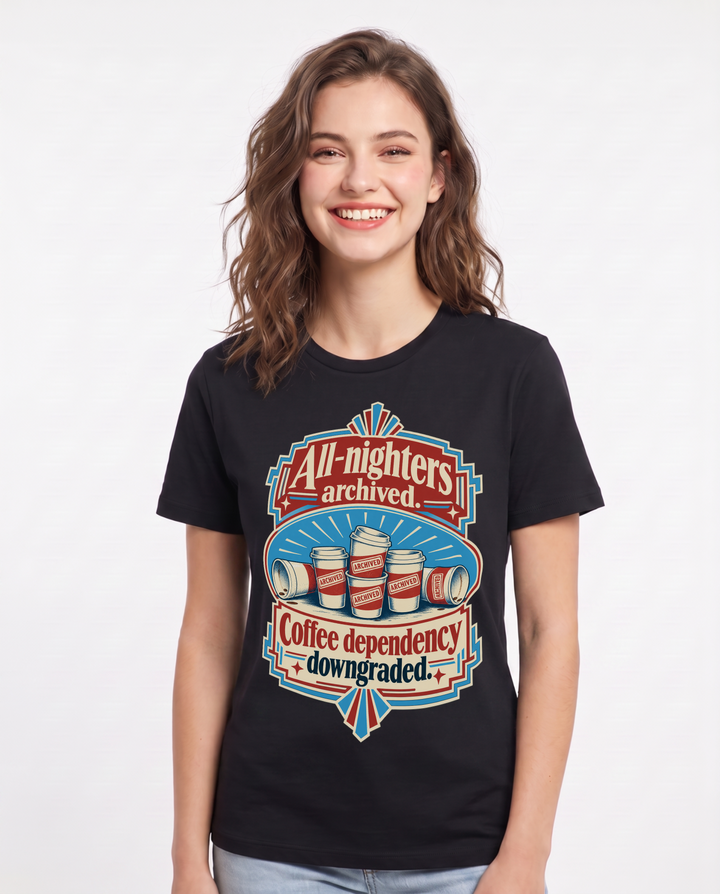Graduation Black T-Shirt for Women – Everyday Expression Graphic Tee product image 3