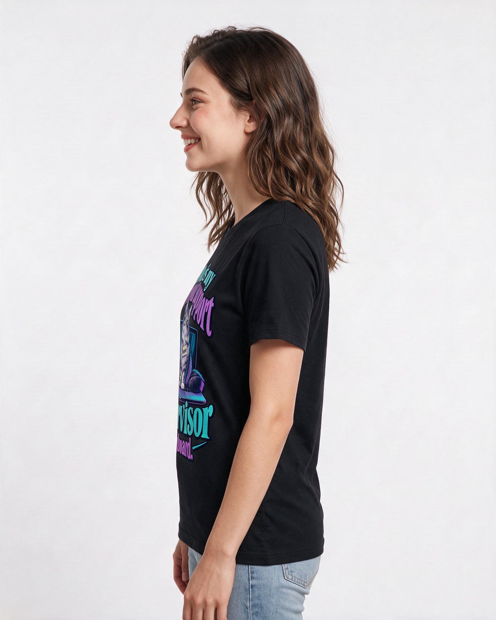 Pet Lover Black T-Shirt for Women – Everyday Expression Graphic Tee product image 2