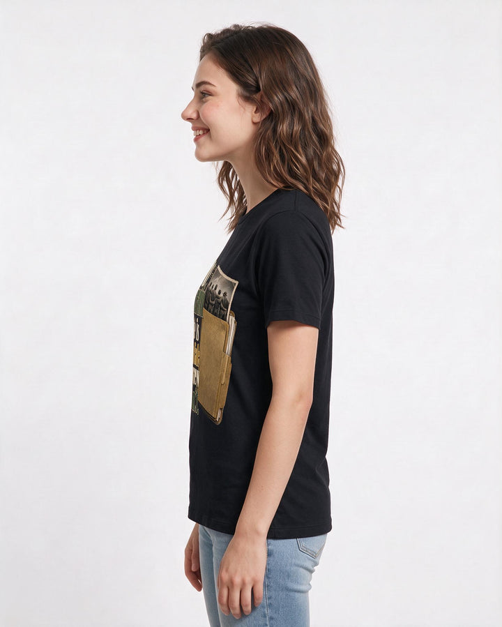 Veteran Women's Black T-Shirt – My separation date is official; my crew isn't. product image 2