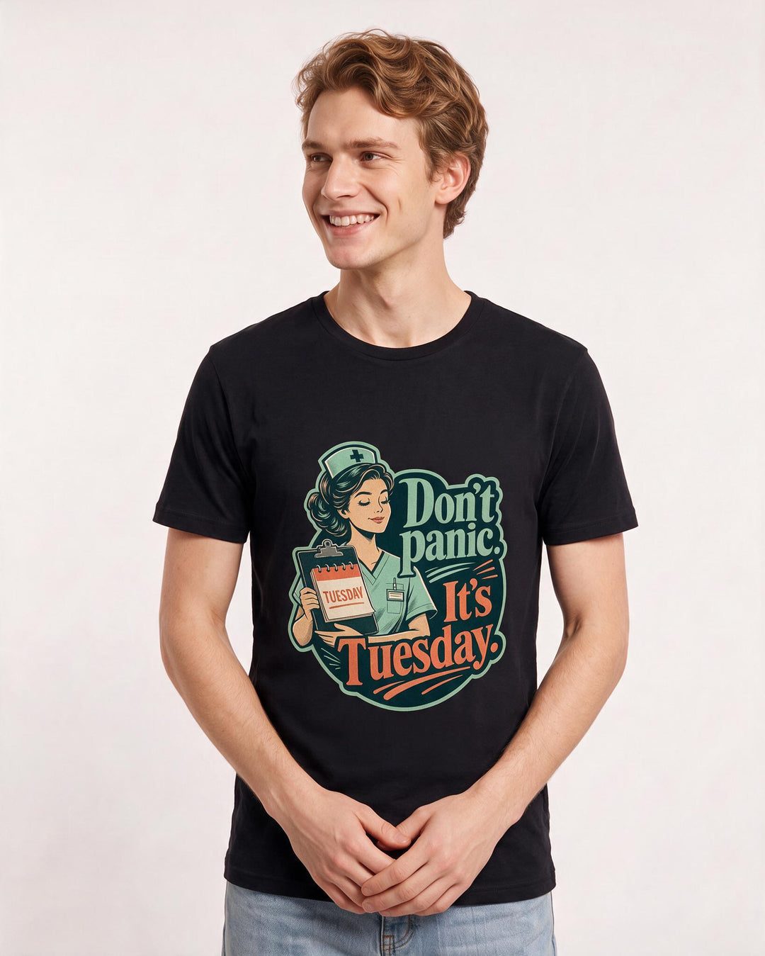 Nurse Black T-Shirt for Men – Nursing Life Graphic Tee product image 3