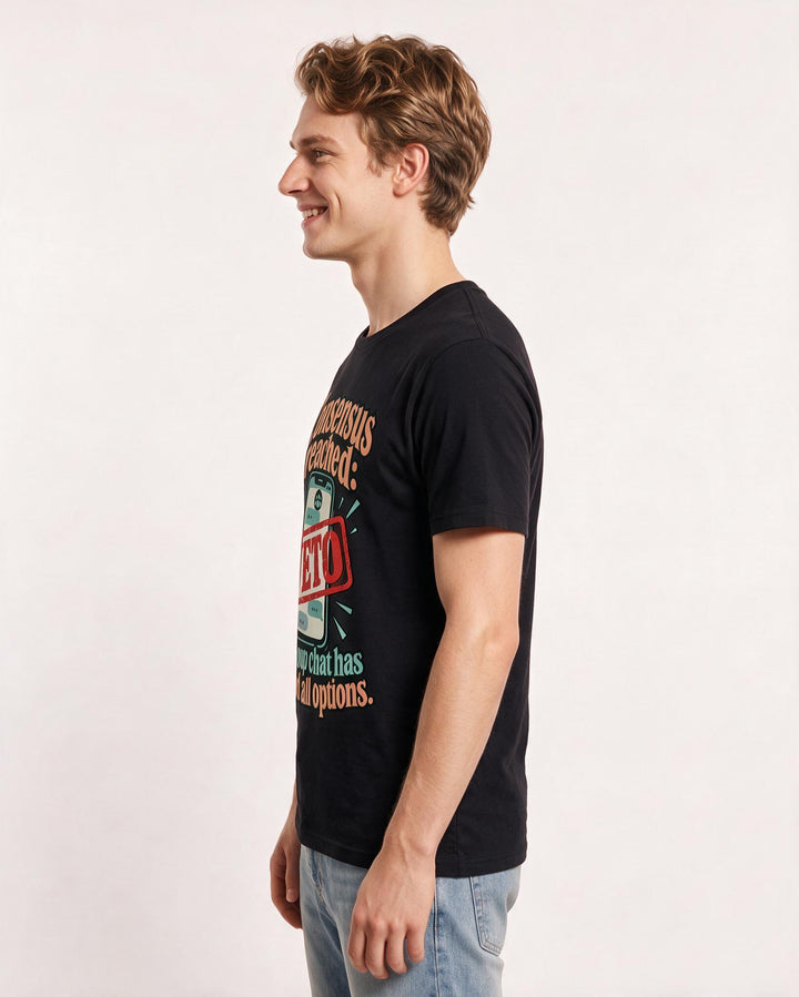 Meme Black T-Shirt for Men – Everyday Expression Graphic Tee product image 2