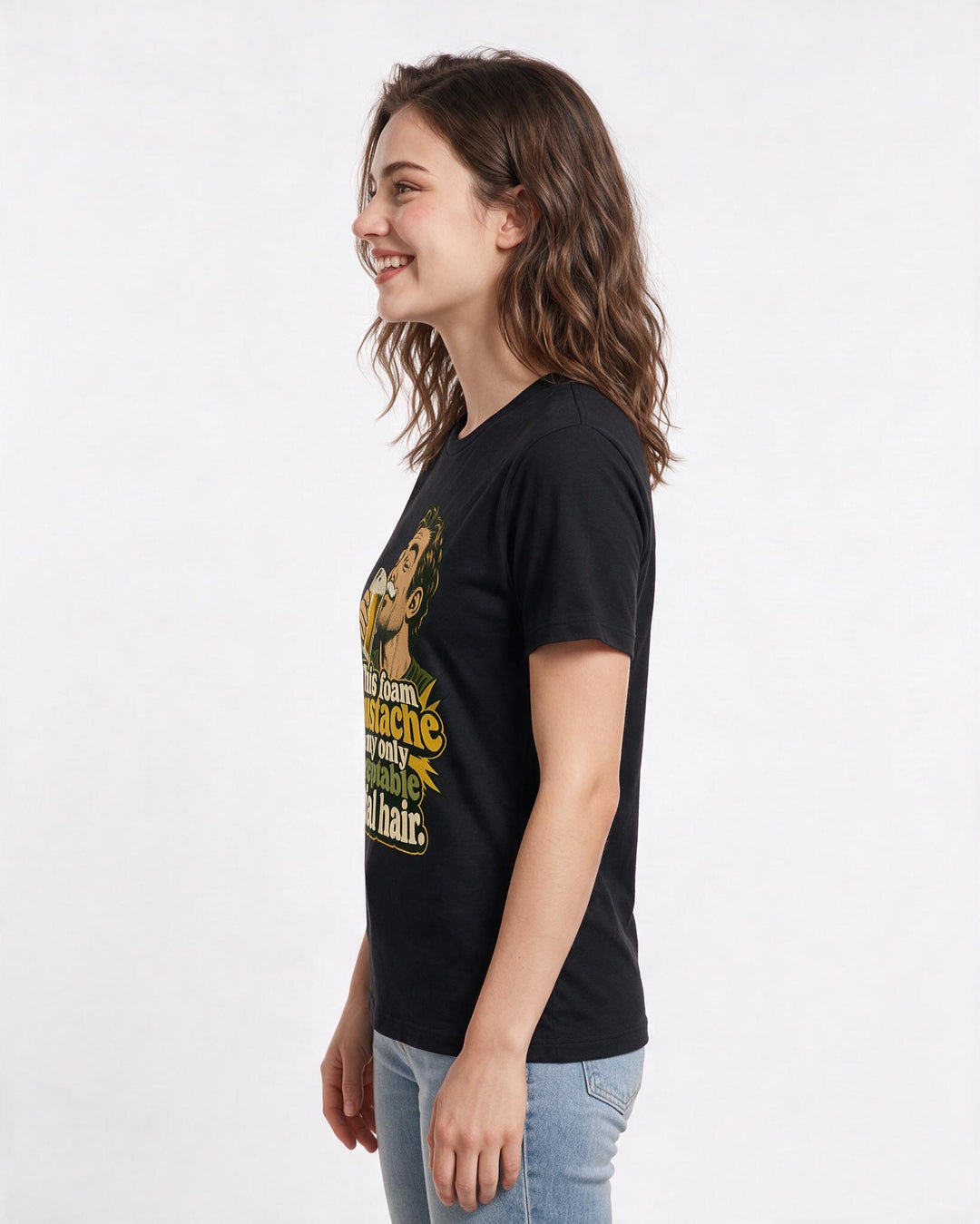 Beer Black T-Shirt for Women – Everyday Expression Graphic Tee product image 2