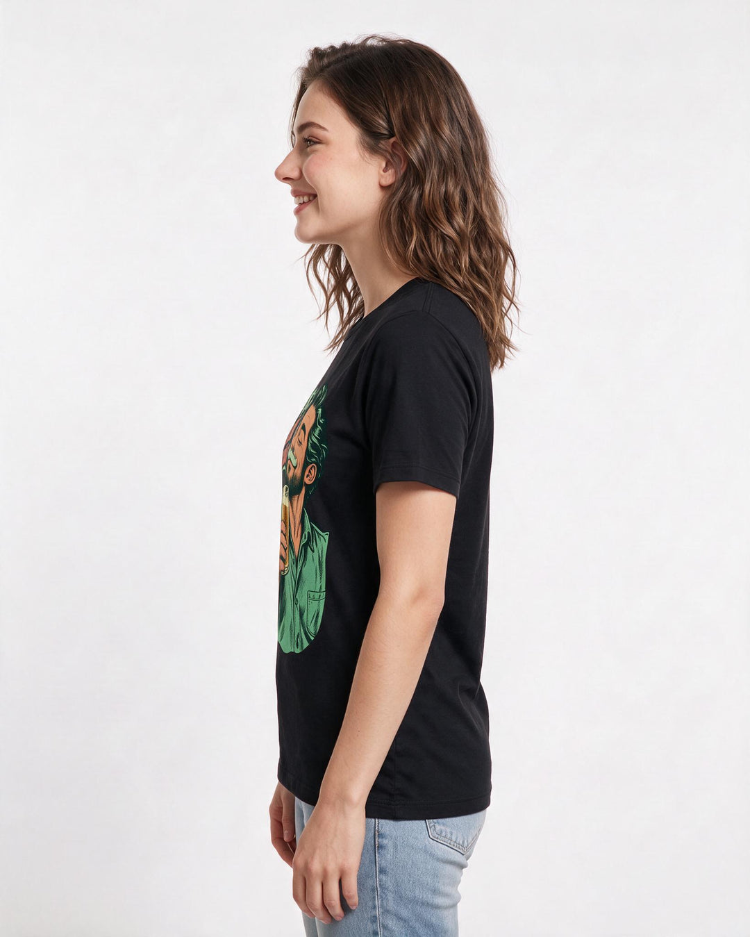 Beer Black T-Shirt for Women – Everyday Expression Graphic Tee product image 2