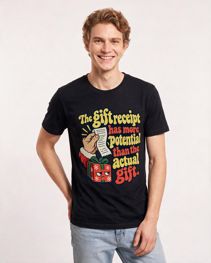 Christmas Black T-Shirt for Men – Holiday Theme Graphic Tee product image 1