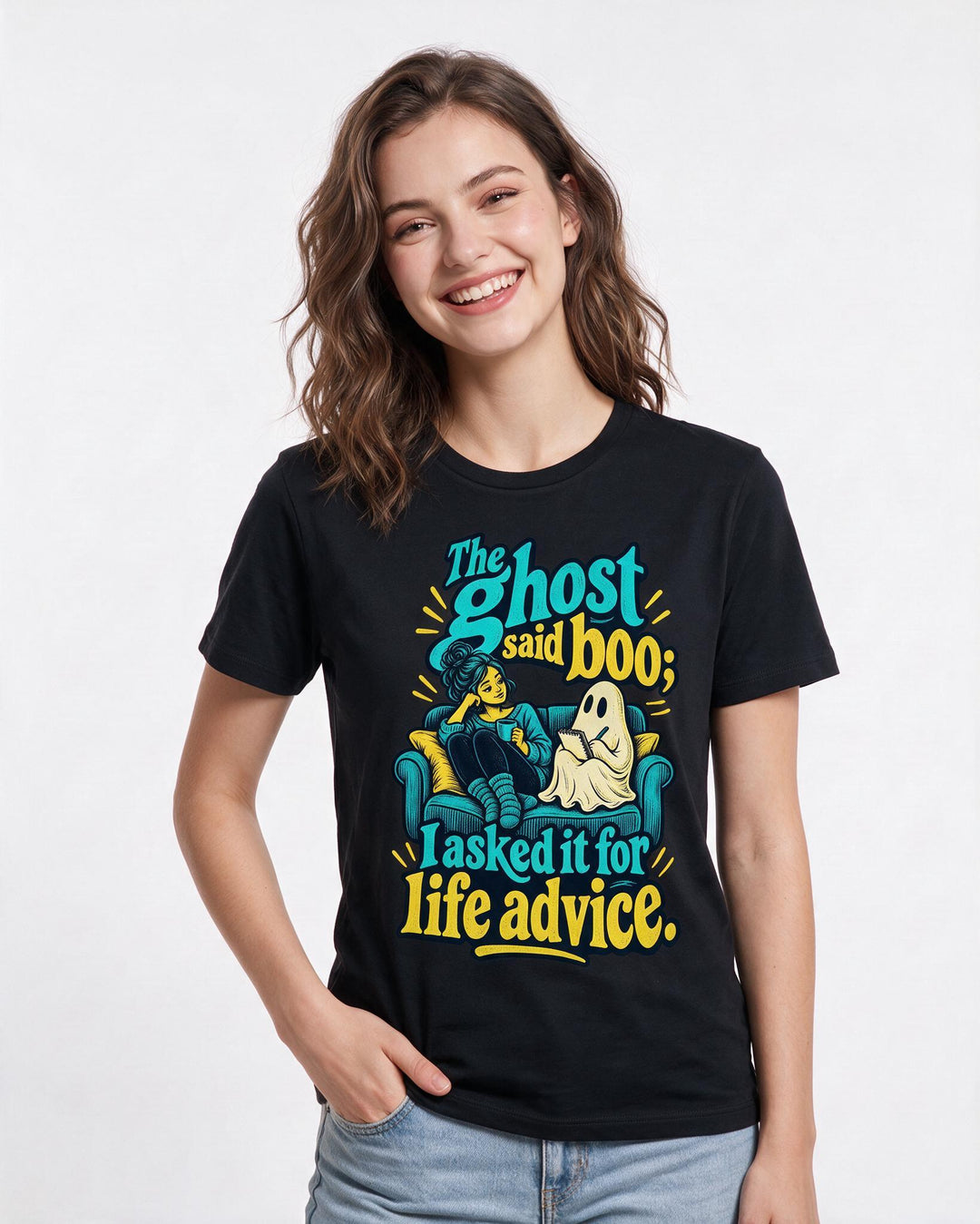Halloween Black T-Shirt for Women – Halloween Theme Graphic Tee product image 1