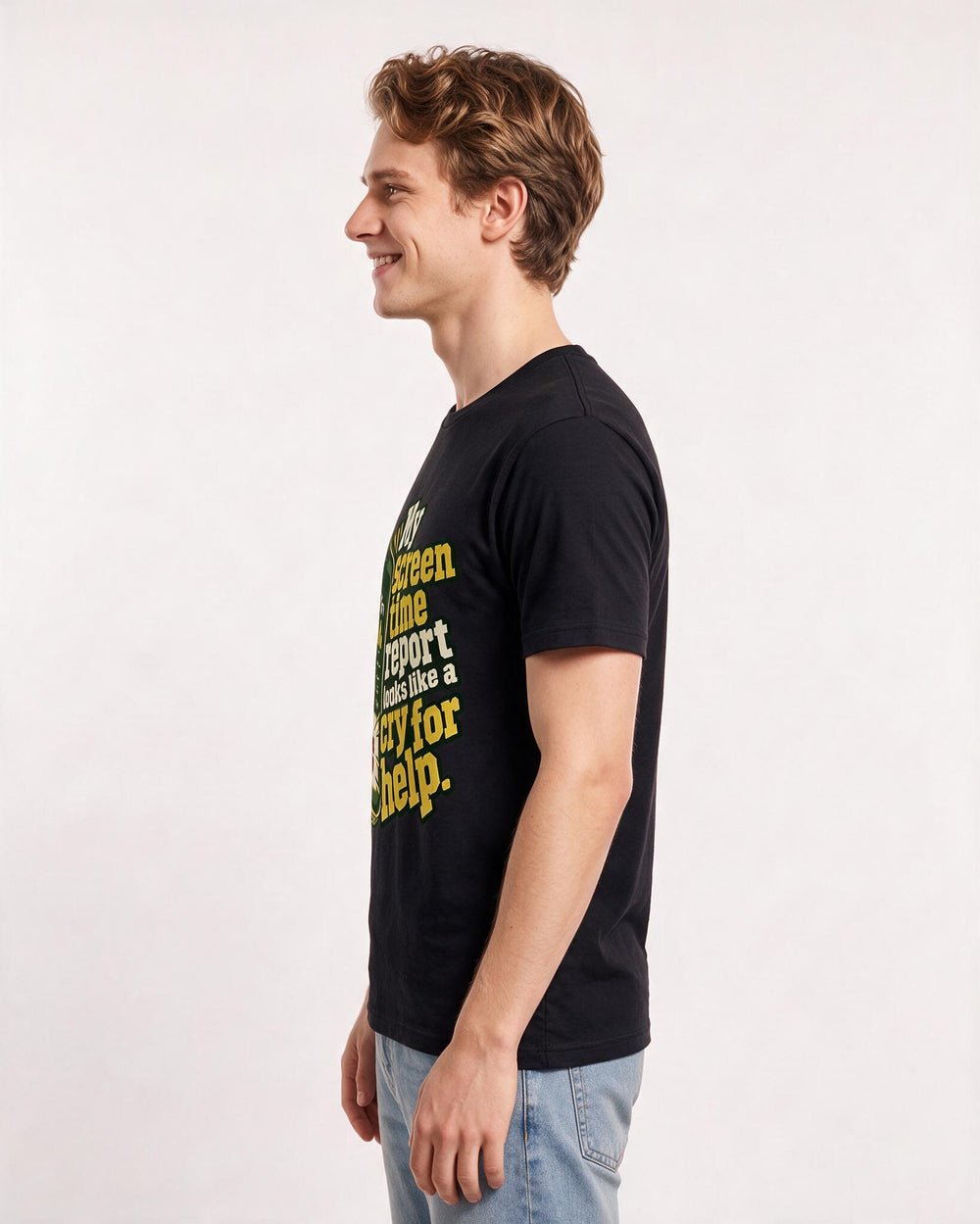 Meme Black T-Shirt for Men – Everyday Expression Graphic Tee product image 2