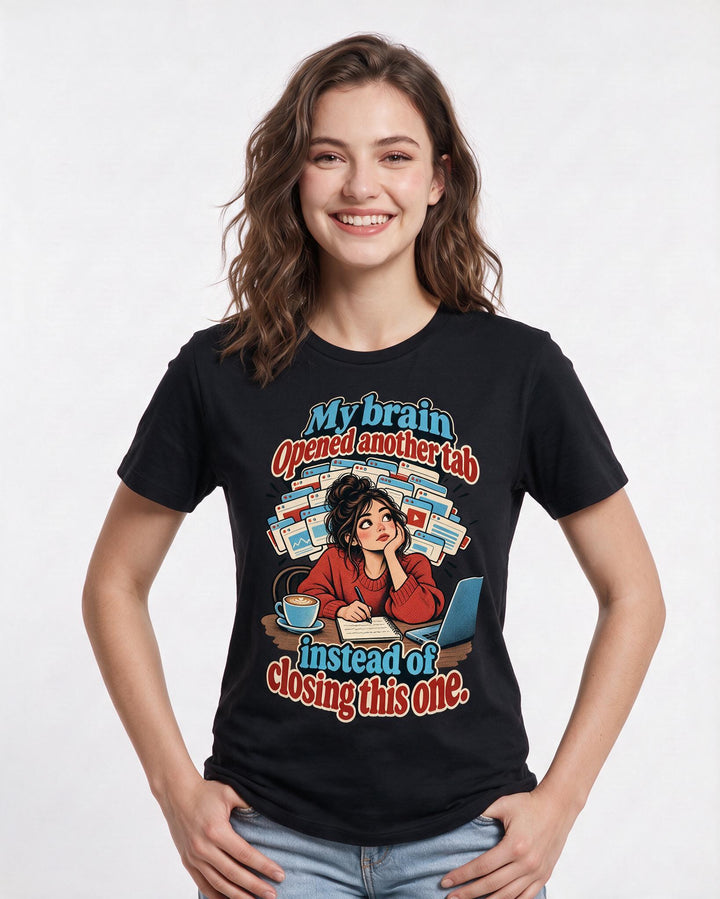 Meme Black T-Shirt for Women – Everyday Expression Graphic Tee product image 1